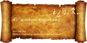 Ágoston Katalin névjegykártya