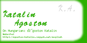 katalin agoston business card